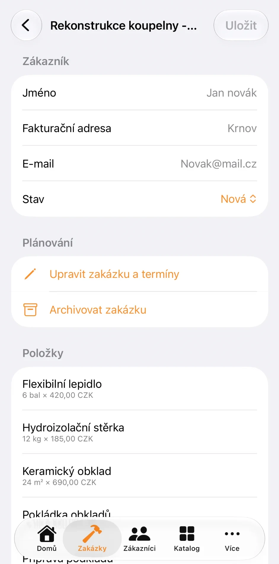 Szczegóły zlecenia